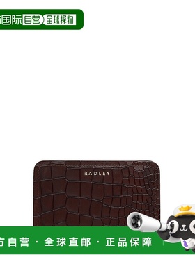 自营radleyElm Avenue - Faux Croco Medium Bifold Wallet - dar
