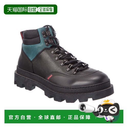 自营Hugo Boss Graham皮靴-黑色 美国奥莱直发