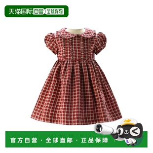 自营 Rachel Riley格子褶边前襟连衣裙和Bloomers套装-白色 美国