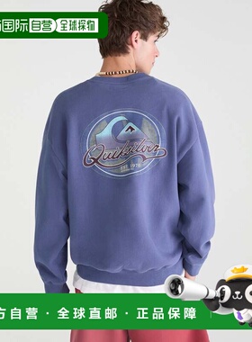 自营Aeropostale Quiksilver Logo Crew Sweatshirt - blue purpl