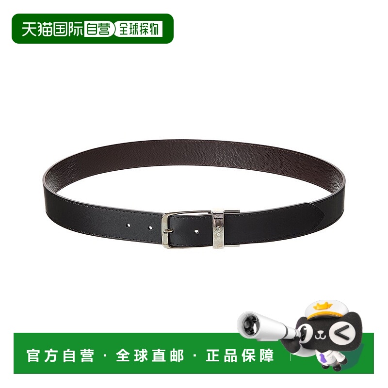 自营LANVIN可逆皮带-黑色 美国奥莱直发