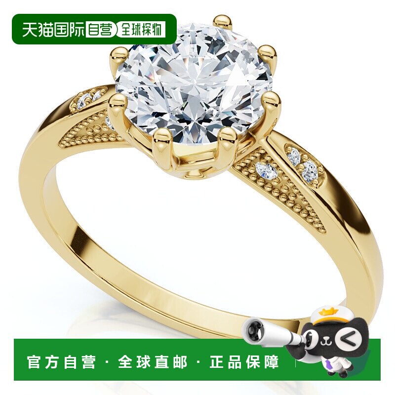 自营pompeii31Ct Crown Setting Diamond Engagement Ring 14k Go