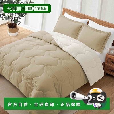 自营 peace nest双色双面羽绒替代被子套装，特大号或大号被子 -