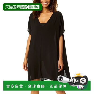 自营Anne Cole简易束腰外衣-黑色 美国奥莱直发