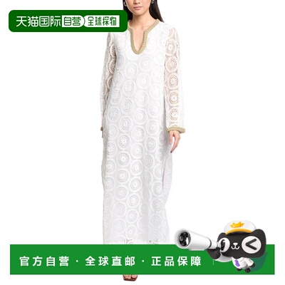 自营Sail to Sable Eyelet Caftan Maxi Dress - white 美国奥莱
