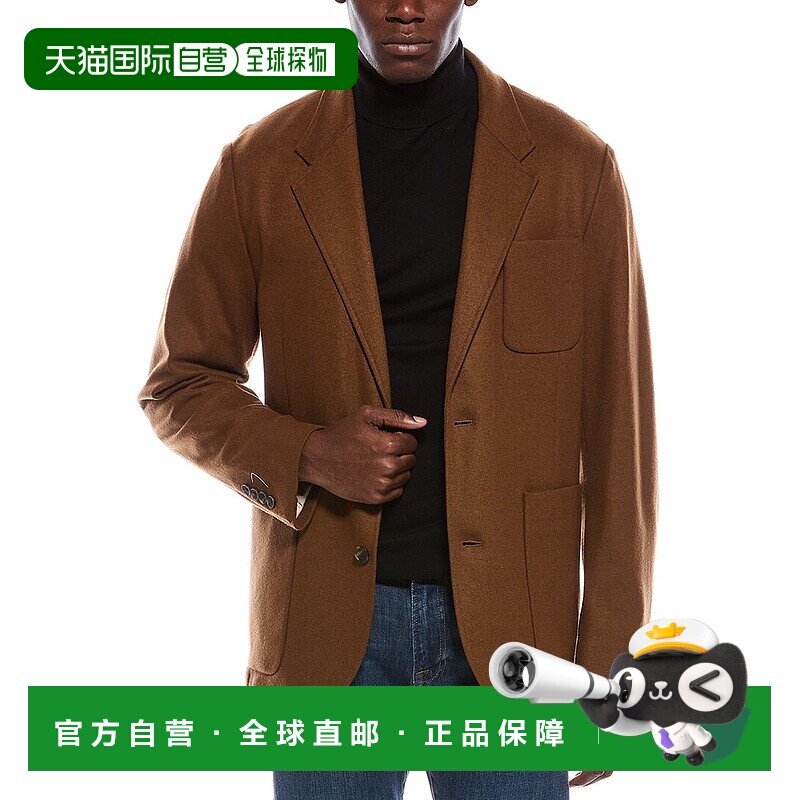自营Vince Wool-Blend Blazer - brown 美国奥莱直发