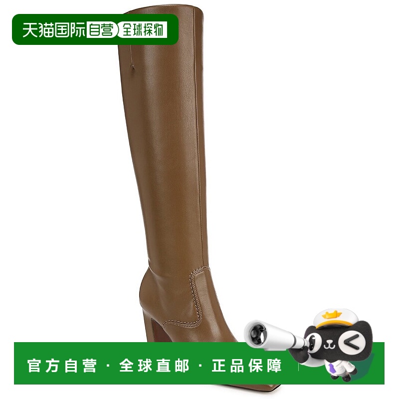 自营 Franco Sarto Bowman宽小腿靴-棕色 美国奥莱直发女靴