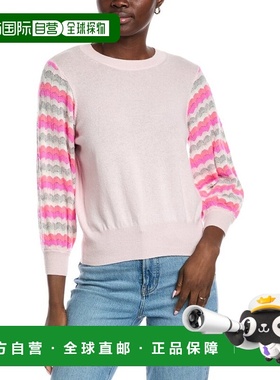 自营Autumn Cashmere Puff Sleeve Cashmere Sweater - pink 美国