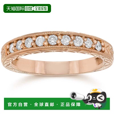 自营pompeii31/4ct 雕刻钻石戒指 14K 玫瑰金 - 14k 玫瑰金 美国