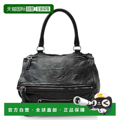自营Givenchy Goatskin Pandora Medium Shoulder Bag - black 美