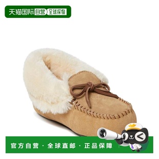 自营Dearfoams Women's Genuine Suede Fold Over Moccasin House