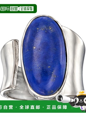 自营 925 纯银 Ross-Simons 青金石环绕戒指 - 蓝色 美国奥莱直发
