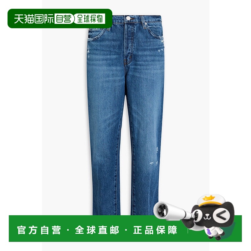 1h可退 香港直邮潮奢 Frame Denim 女士 Le Mec 高腰直筒牛仔裤 L