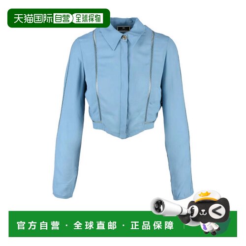 自营elisabetta franchiBlue Viscose Women Short Shirt - blue