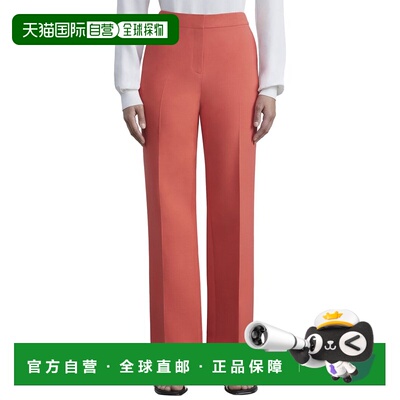 自营Lafayette 148 New York Gates羊毛和真丝混纺裤子-红色 美国