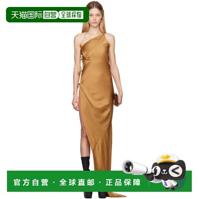 1h可退 【美国直邮】Rick Owens|黄色 Porterville Taco 长裙