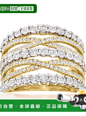 自营Ross-Simons 18kt 金多排钻石戒指 - 白色 【美国奥莱】直发