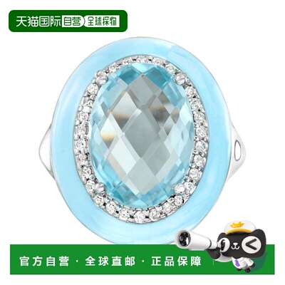 自营Ross-Simons Sky Blue Topaz and . White Zircon Ring With