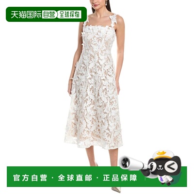自营Marchesa Notte Midi Dress - ivory 美国奥莱直发