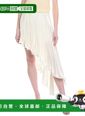 自营Line & Dot Seymour Asymmetrical Skirt - white 美国奥莱直