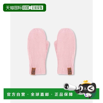 自营deux par deuxRibbed Knit Mittens Pale Pink - pale rose
