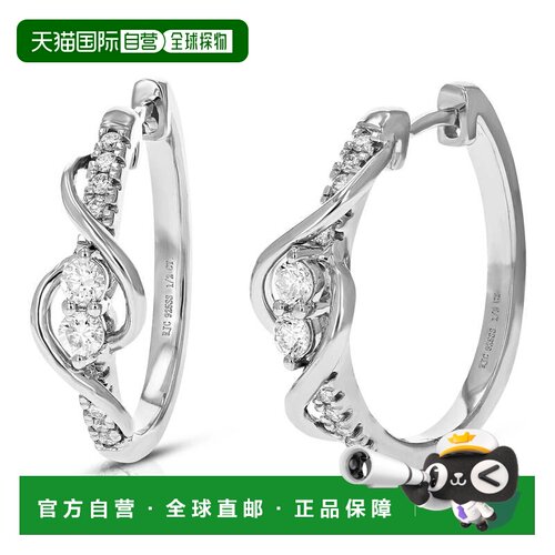 自营vir jewels1/2 cttw Lab Grown Diamond Hoops Earrings in S