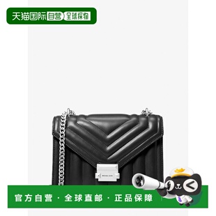 自营michael kors惠特尼中号绗缝单肩包-黑色 美国奥莱直发斜挎包