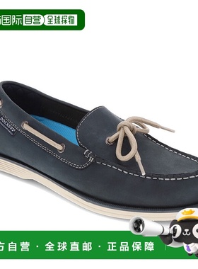 自营 Dockers男式Darnell真皮连衣裙休闲滑鞋-海军蓝 美国奥莱直