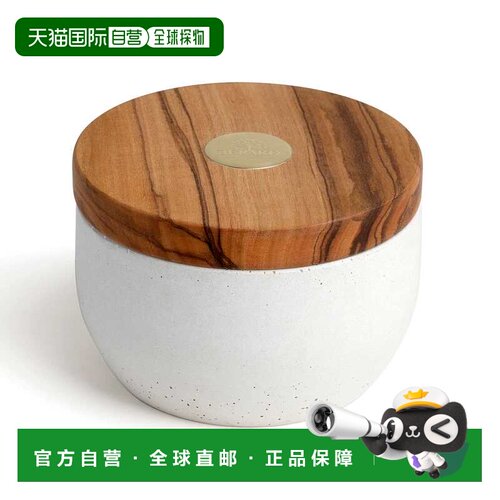自营Berard France Olive Wood & Concrete Salt Keeper Box - br