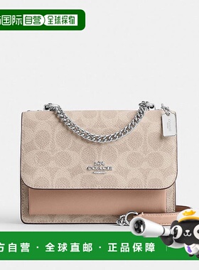 香港直邮COACH 女士PVC配皮单肩斜挎包老花风琴包 CW206