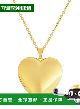 自营 liv oliver18k 金心形小盒坠子项链 - 金 美国奥莱直发吊坠