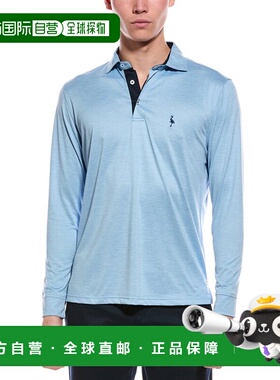 自营TailorByrd Performance Mesh Polo Shirt - blue 美国奥莱直