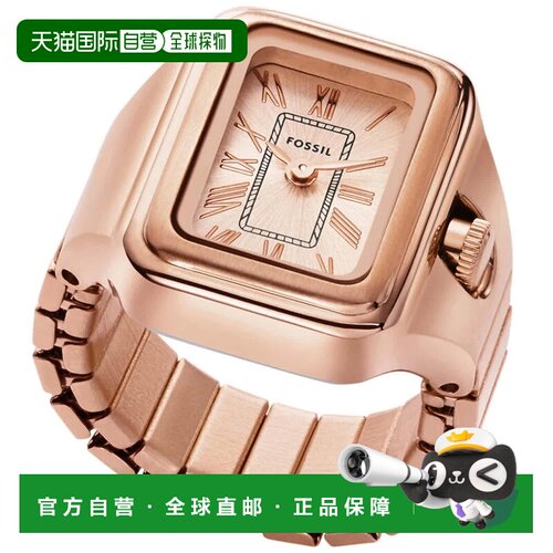 自营Fossil女士Raquel手表戒指玫瑰金表盘-玫瑰金 美国奥莱直发