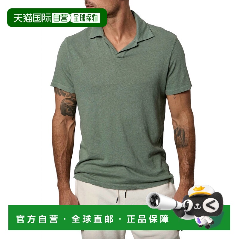 自营 velvet by graham & spencer绿色短袖 Beck Terry Polo 衫 -