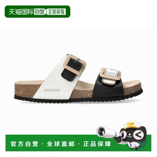 mephisto女式 黑色收尾 Madison Buckle滑凉鞋 黑色收 Lucite 自营