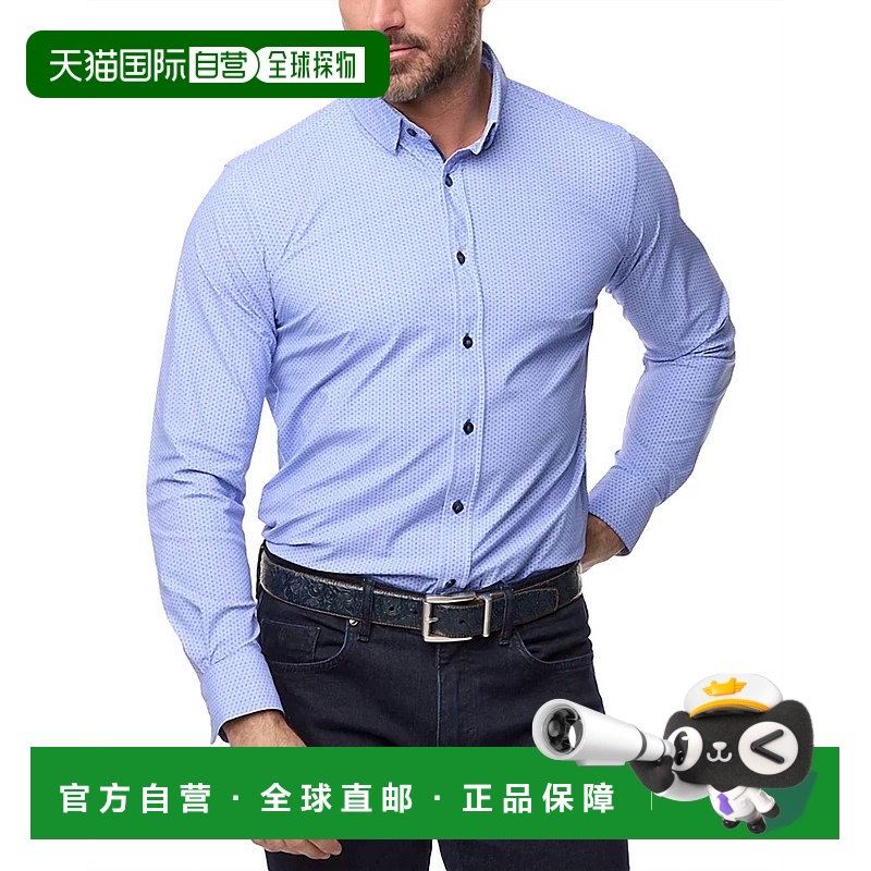 自营 robert graham蓝蓝色Clifford纽扣前襟衬衫 美国奥莱直发