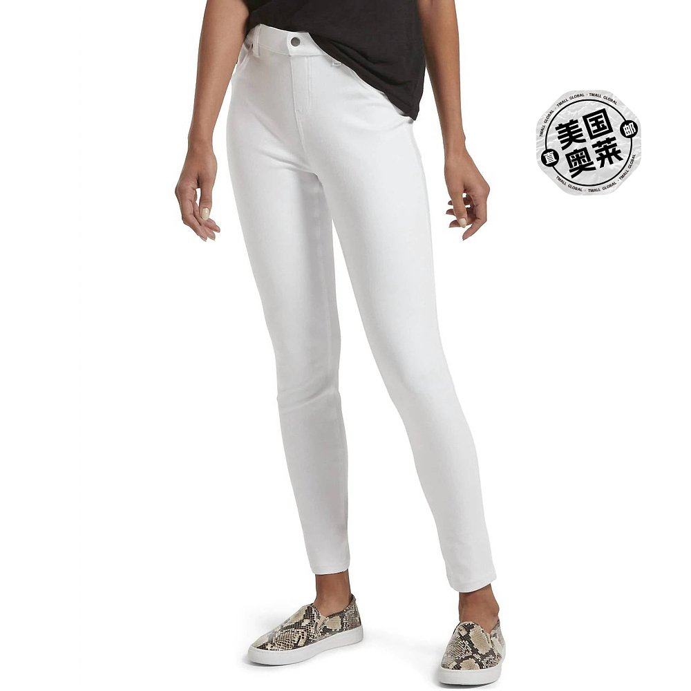 huewomens ultra soft high waist curvy denim leggings in whi