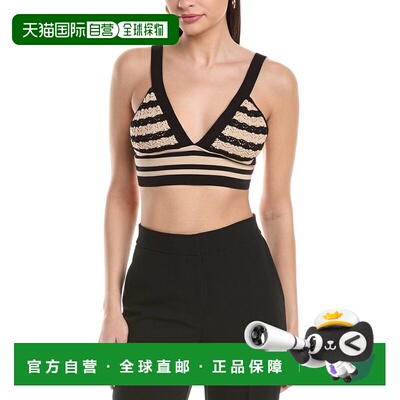 自营L'AGENCE Reverie Pointelle Knit Bra - black 美国奥莱直发