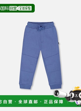 自营deux par deuxFleece Sweatpants with Articulated Knees Bl