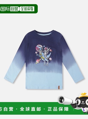 自营deux par deuxLong Sleeve Organic Cotton Gradient Jersey