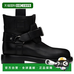 美国直邮 女鞋 Burberry 黑色真皮Cobble靴子 巴宝莉 1h可退
