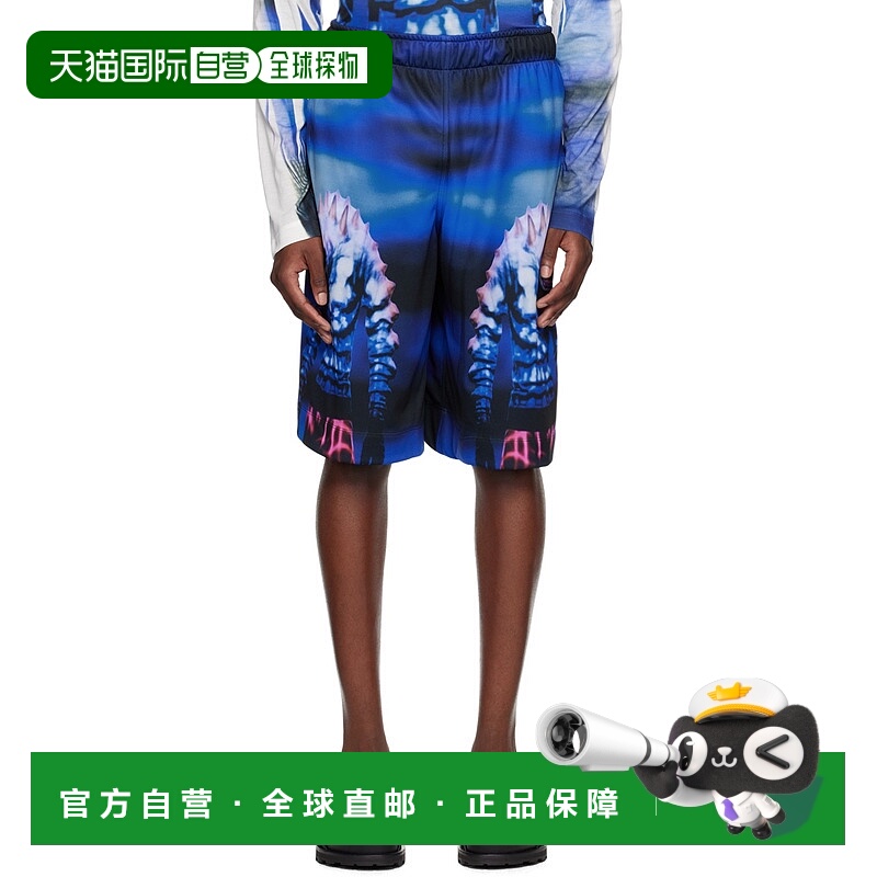 1h可退 香港直邮潮奢 YAKU 男士 蓝色 300AD Kojo 短裤 YSS24SHRT