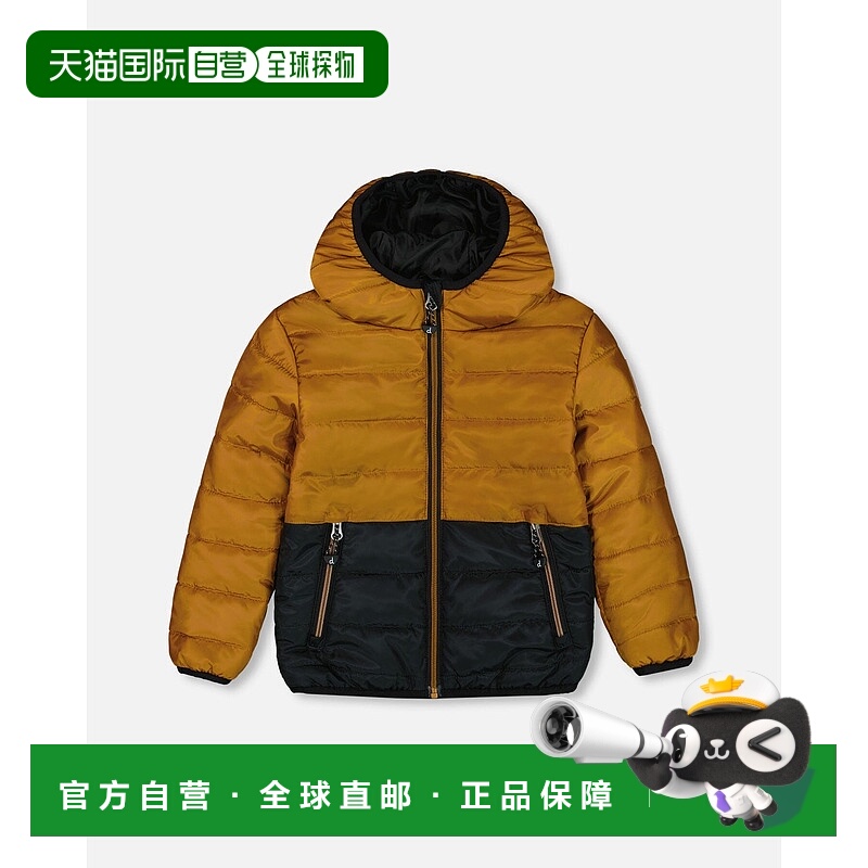 自营 deux par deux拼色绗缝中季夹克 棕色和黑色 - 棕色和黑色