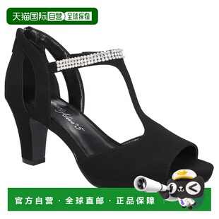 自营Women Sandals Str Flash Rhinestone Street Easy Black