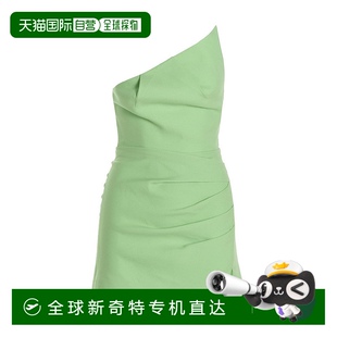 roland 不对称 自营 mouret 美国奥莱直发 连衣裙 绿色