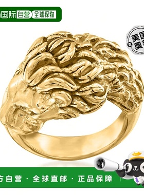 自营 Ross-Simons 意大利 18kt 黄金狮子头戒指 黄色 美国奥莱直