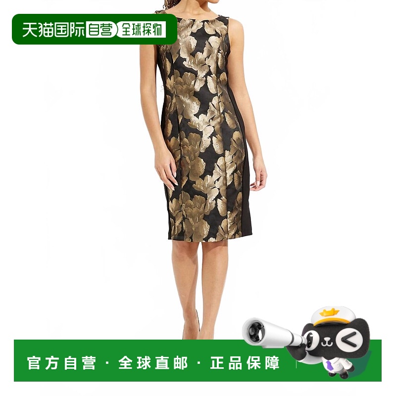 自营joseph ribkoffFloral Sleeveless Sheath Dress In Black/br