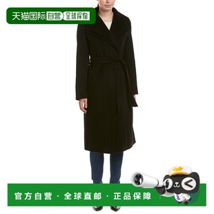 Blend Wool Wrap Coat 美国奥莱直发 自营Tahari black Elliot