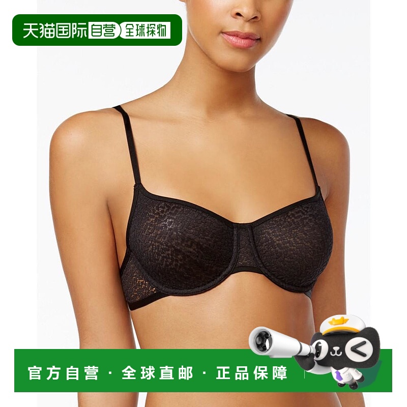 1h可退 【美国直邮】DKNY|现代蕾丝透明半罩杯文胸 DK4019内衣
