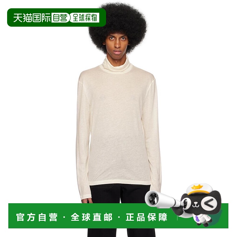 1h可退 【美国直邮】Filippa K 灰白色半透明高领针织衫 男装 针